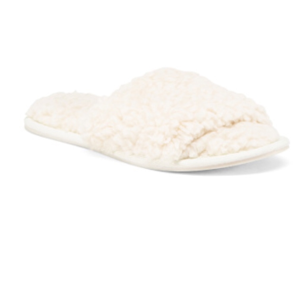 New Lemon Collection Faux Berber Memory Foam Slippers - Small 5/6